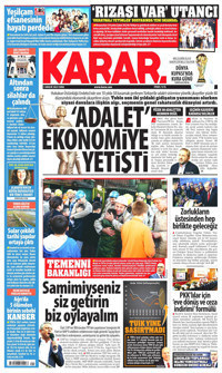 Karar Gazetesi Manşeti