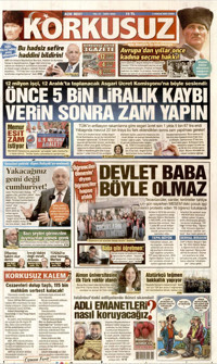 Korkusuz Gazetesi Manşeti