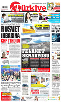 Türkiye Gazetesi Gazetesi Manşeti