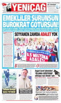 Yeniçağ Gazetesi Manşeti