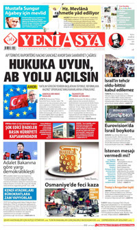Yeni Asya Gazetesi Manşeti