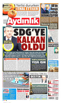 Aydınlık Gazetesi Gazetesi Manşeti