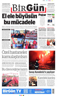 BirGün Gazetesi Manşeti