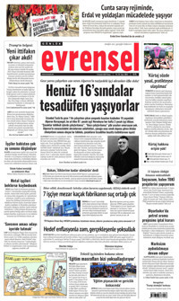 Evrensel Gazetesi Manşeti