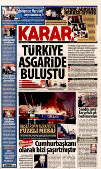 Karar Gazetesi Manşeti