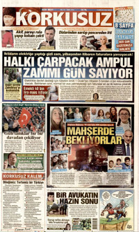 Korkusuz Gazetesi Manşeti