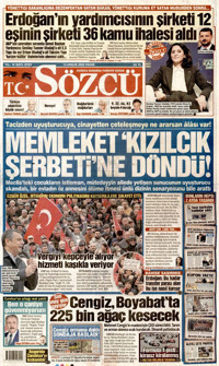 Sözcü Gazetesi Manşeti