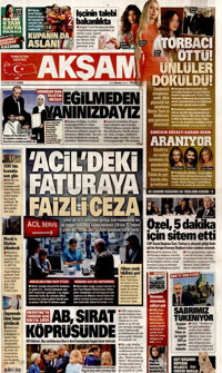 Akşam Gazetesi Manşeti