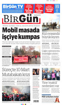 BirGün Gazetesi Manşeti
