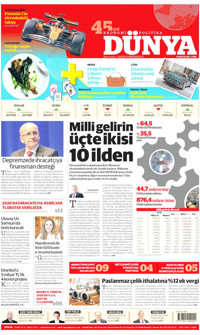 Dünya Gazetesi Manşeti
