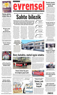 Evrensel Gazetesi Manşeti