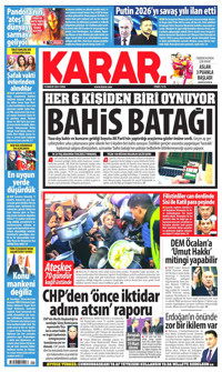 Karar Gazetesi Manşeti