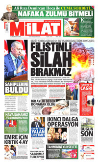 Milat Gazetesi Manşeti