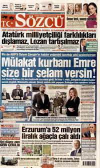Sözcü Gazetesi Manşeti