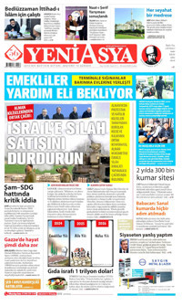 Yeni Asya Gazetesi Manşeti