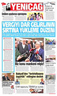 Yeniçağ Gazetesi Manşeti
