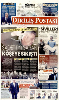 Diriliş Postası Gazetesi Manşeti