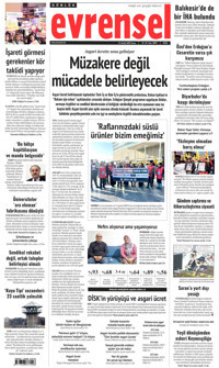 Evrensel Gazetesi Manşeti