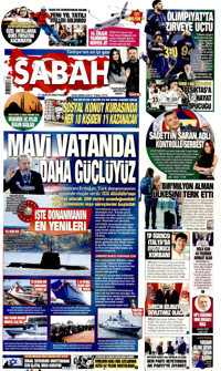 Sabah Gazetesi Manşeti