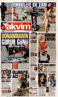 Takvim Gazetesi Manşeti