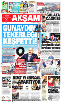 Akşam Gazetesi Manşeti