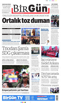 BirGün Gazetesi Manşeti