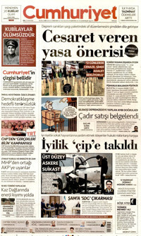Cumhuriyet Gazetesi Manşeti