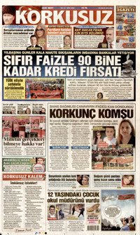 Korkusuz Gazetesi Manşeti