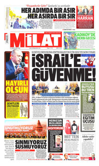 Milat Gazetesi Manşeti