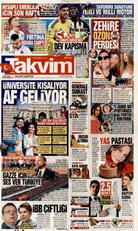 Takvim Gazetesi Manşeti