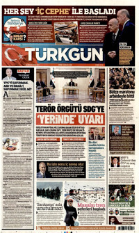 Türkgün Gazetesi Manşeti