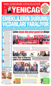 Yeniçağ Gazetesi Manşeti