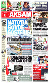 Akşam Gazetesi Manşeti