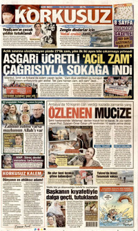 Korkusuz Gazetesi Manşeti