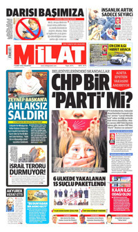 Milat Gazetesi Manşeti