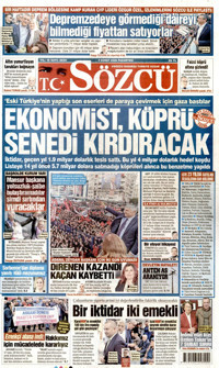 Sözcü Gazetesi Manşeti