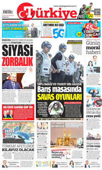 Türkiye Gazetesi Gazetesi Manşeti