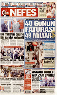 Nefes Gazetesi Manşeti