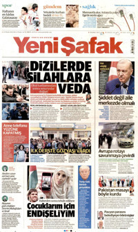 Yeni Şafak Gazetesi Manşeti