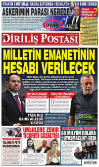 Diriliş Postası Gazetesi Manşeti