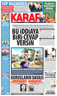 Karar Gazetesi Manşeti