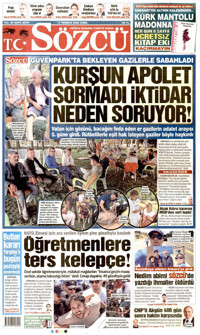 Sözcü Gazetesi Manşeti