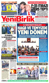 YeniBirlik Gazetesi Manşeti