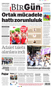 BirGün Gazetesi Manşeti