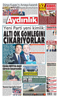 Aydınlık Gazetesi Gazetesi Manşeti