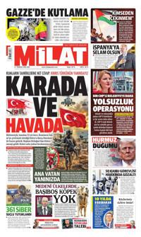 Milat Gazetesi Manşeti