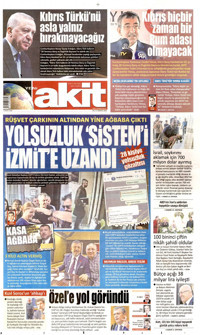 Yeni Akit Gazetesi Manşeti