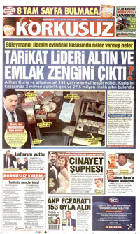 Korkusuz Gazetesi Manşeti