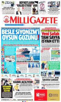Milli Gazete Gazetesi Manşeti