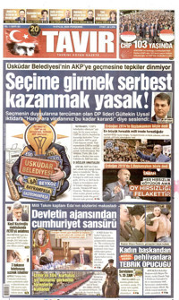 Tavır Gazetesi Manşeti